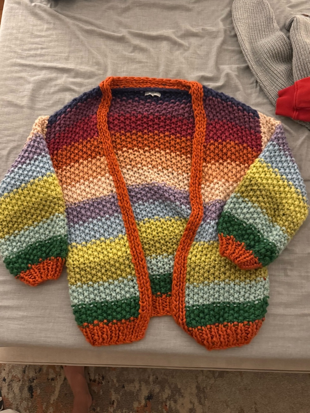Anthro Rainbow Knit Cardigan